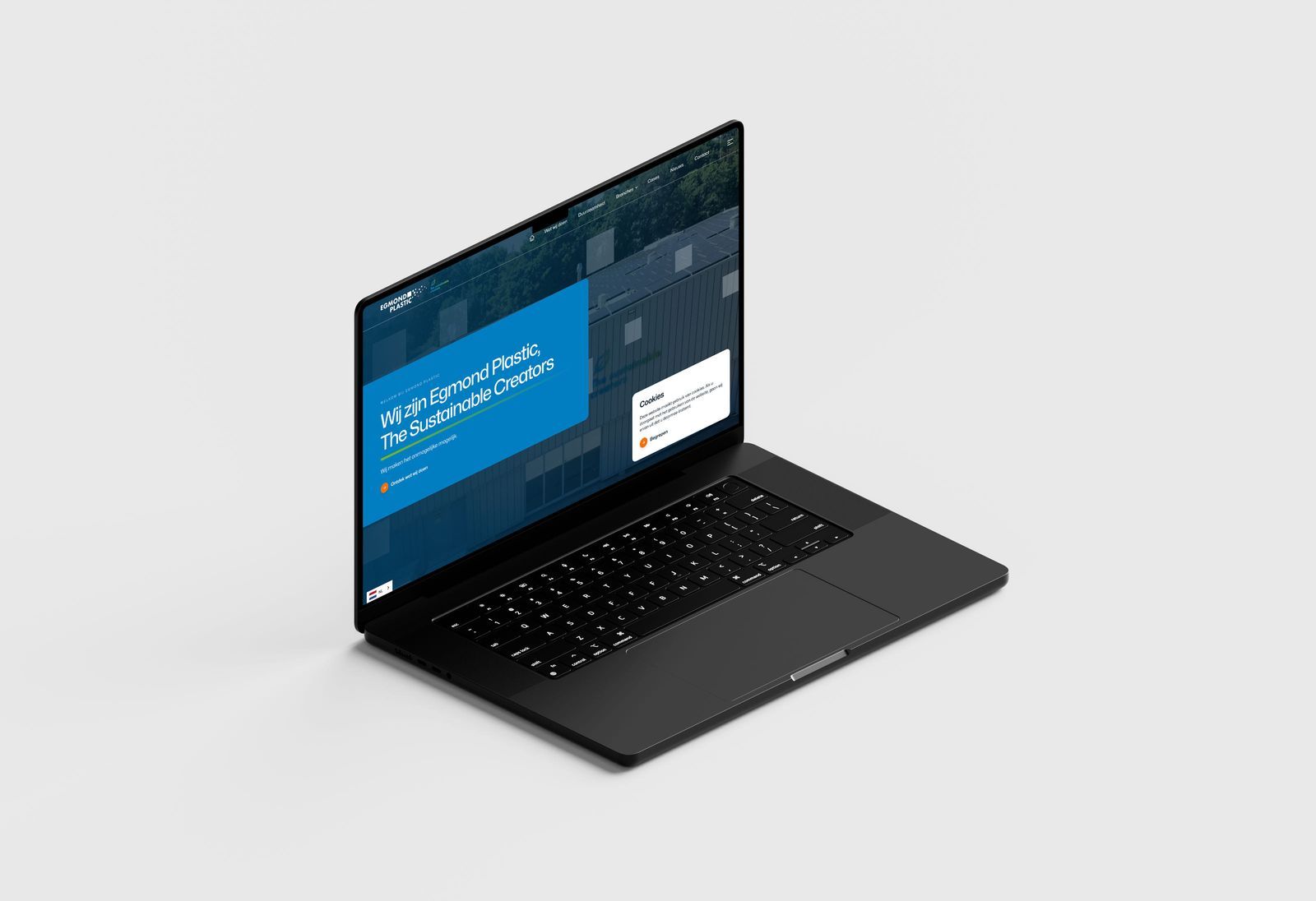 Egmond Plastic website mockup