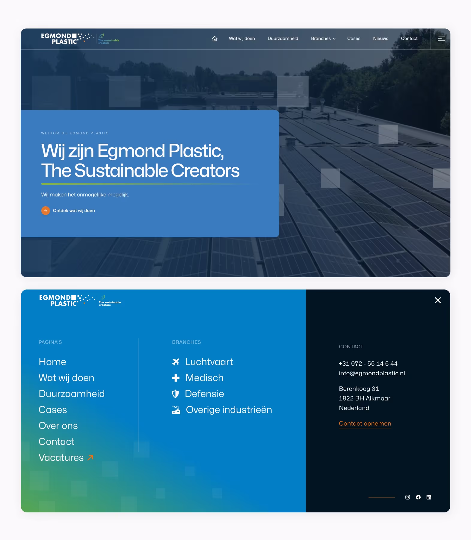 Egmond Plastic website design