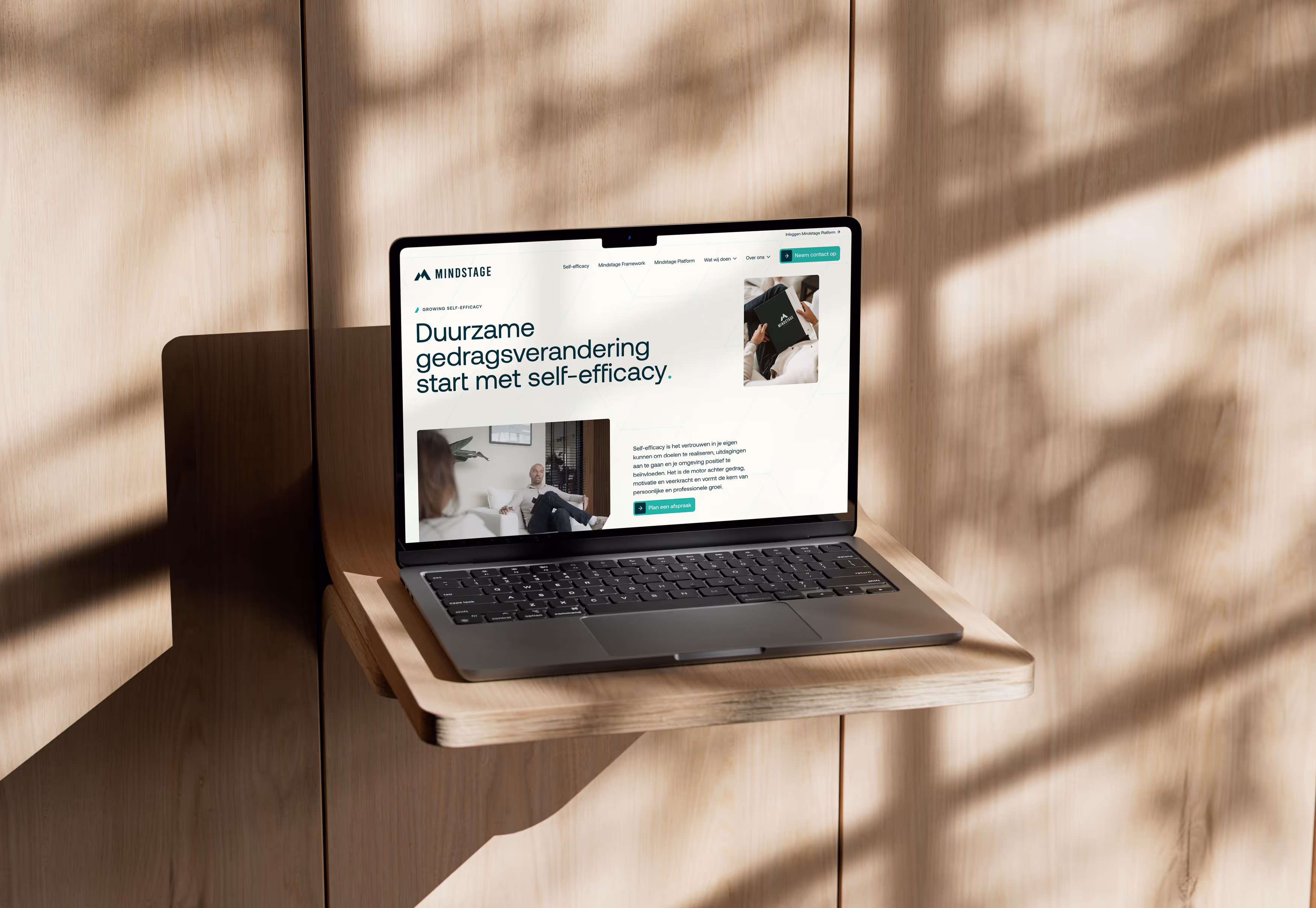 Mindstage website mockup