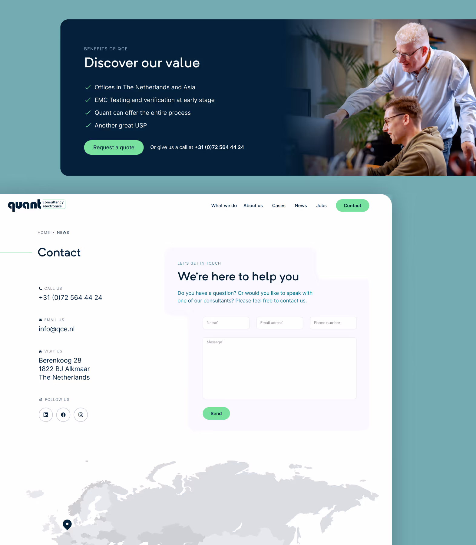 QCE website design